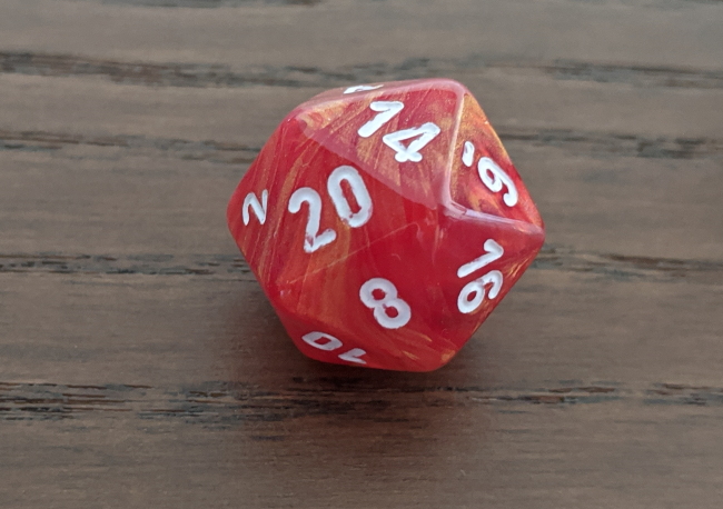 War Gaming D20 Dice Set of 3