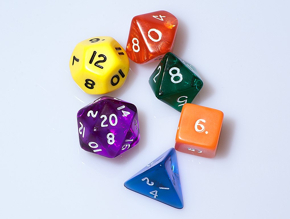 & 20 Sided 8 RPG Role Playing Game Multi Sided Dice set of 3 1 of each 4 