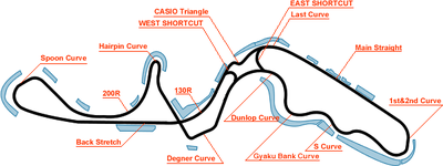 Suzuka Map for Stage 2