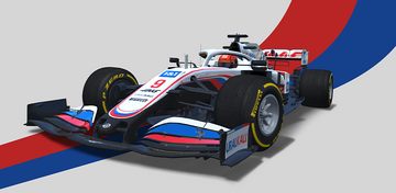 ミニカー　[破損品] 1/18 ウラルカリハースF1チーム VF-21 バーレーンGP 2021 URALKALI #47(ホワイト×レッド×ブルー) [110210147] Mick Schumacher Uralkali Haas F1 Team VF-21 Formula 1