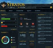 Stratos' current Adventurer's Log on RuneScape