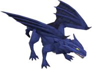 A blue dragon, second weakest of the chromatics.