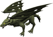 A brutal green dragon, a more primitive, intelligent, and stronger version of the green dragon.