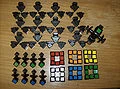 A disassembled Professor Cube