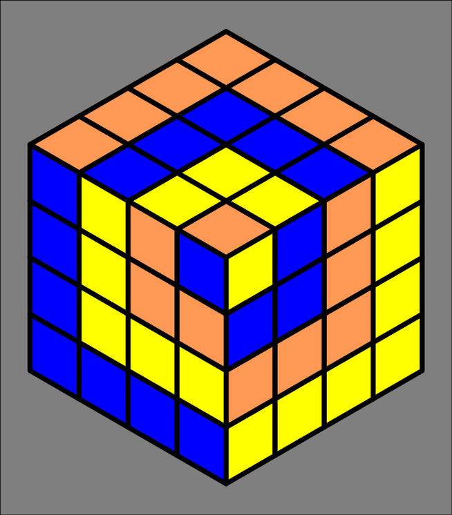 4x4 Rubik's Cube Patterns and Algorithms