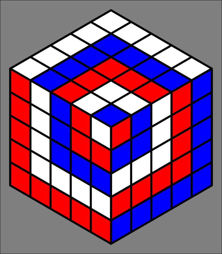 Rubik's cube patterns on a 3x3