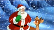 Santa with Rudolph.