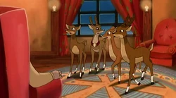 Zoey's mother and father with Blitzen and Mitzi.