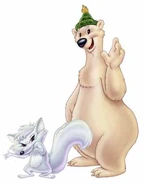 Official art of Slyly and Leonard. Note Leonard's hat being green instead of red.