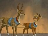 Rudolph with his father Blitzen.