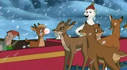 Blitzen and Mitzi reunite with Rudolph.