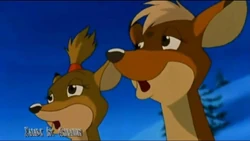 The doe singing in the choir on Christmas Eve.