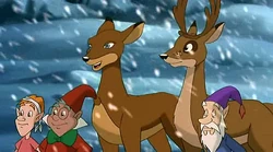 Blitzen and Mitzi happy that Rudolph has returned.