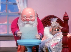 Santa tending to Vixen