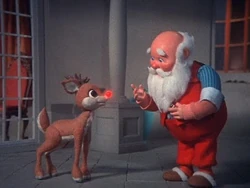 Santa and Rudolph in Rudolph's Shiny New Year