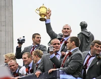 The Victorious England team after winning the 2003 Rugby World Cup