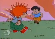 Chuckie sneezes at the Bully