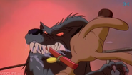 Scar Snout viciously ripping off Spike's collar