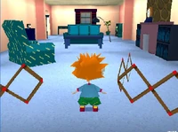 Chuckie at the start of the level