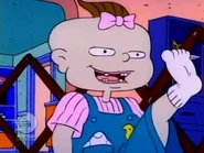 Lil sighs happily now that her shoe is off