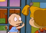 "Yeah, that's right. You told a lie, and your nose is gonna get bigger and bigger, just like Pistachio!"