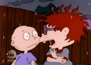 "We better go in the house, or we'll get all wet!"