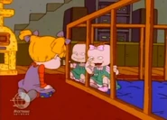 "Maybe you could just push your nose in, like a button!"