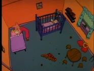 "There. You see? Here's your very own bed."