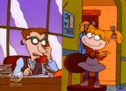 "Hello, Pickles residence. This is Drew speaking." "Oh, hi, Da... I mean Drew."