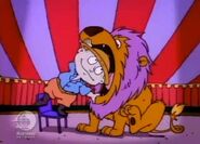 Tommy the Lion Tamer and Spike the Lion