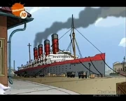 boris takes a ship to amercia