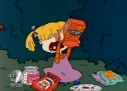 Angelica pigs out on junk food