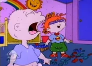 Tommy, realizing he hasn't been a good houseguest or a good friend to Chuckie, cries as well