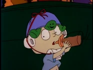 "He's trapped in the backfield!"
