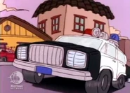 Angelica sees a police car
