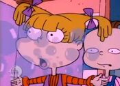 Angelica belches soap bubbles