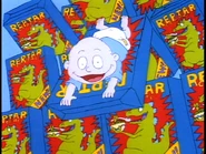 Tommy slides down the pyramid