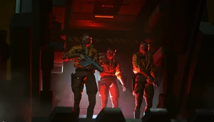 Techno Dogs deploying from a dropship