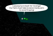 The child commenting on the Lizard's sleepiness