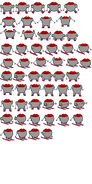 Skier's sprite sheet