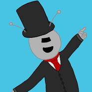 I tried to make gentleman humanized... it took kind of a lot of time to make the gentleman's hand.