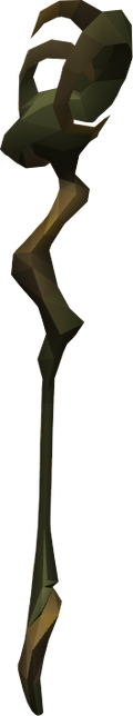 A detailed view of the Mud battlestaff.