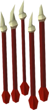 A detailed image of some dragon arrows.