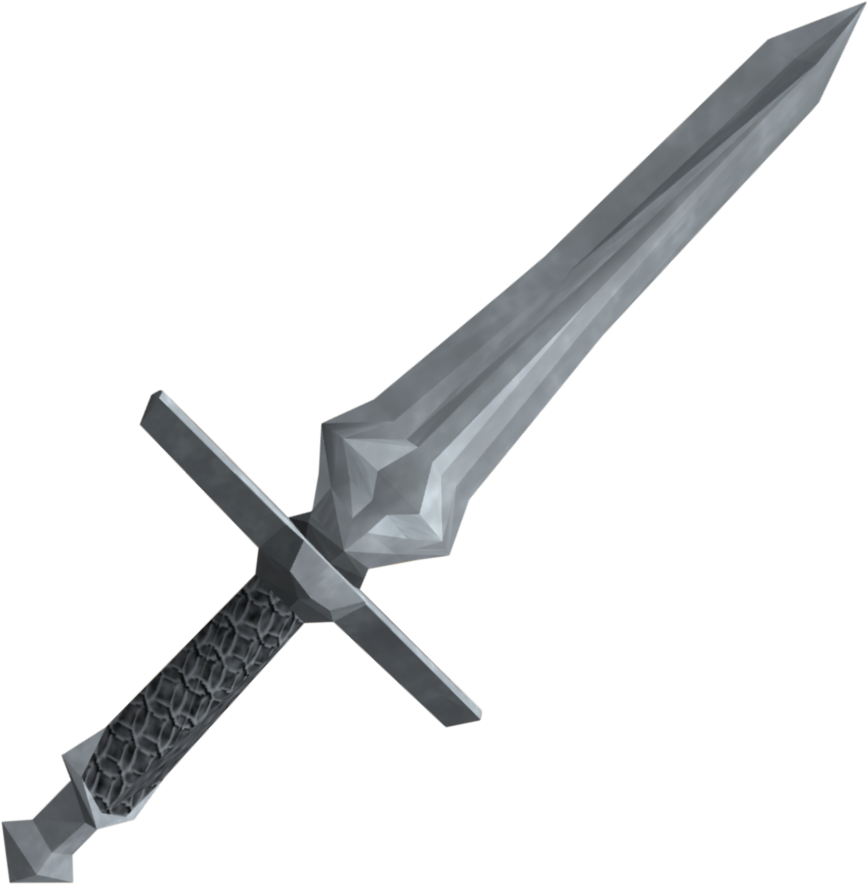 A detailed image of the steel dagger.