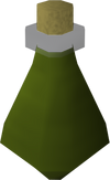 Een gedetailleerde foto van een Agility potion met nog 4 doseringen