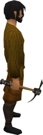 Iron pickaxe equipped