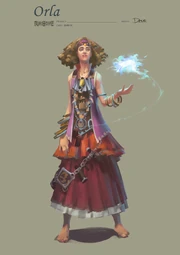 Concept art of Orla Fairweather.