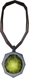 Opal amulet detail