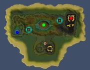 De kaart van het gebied