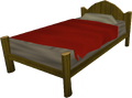 Wooden bed built